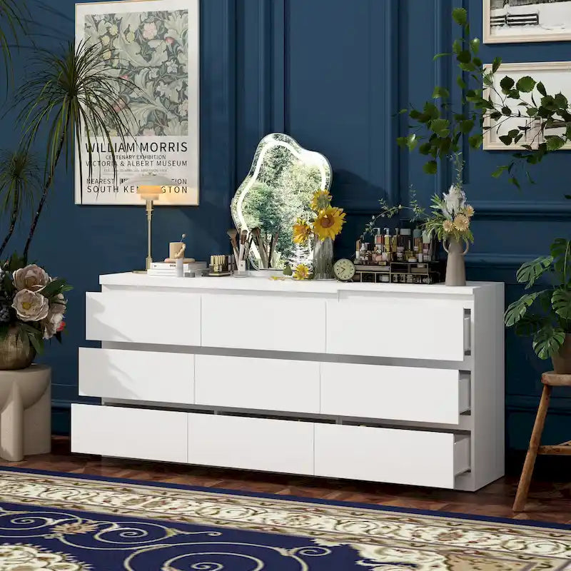 Transformative White Entertainment Center Home Desk Dresser Chest