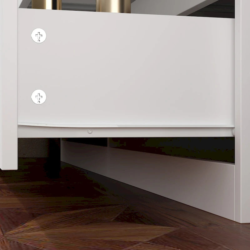 Transformative White Entertainment Center Home Desk Dresser Chest