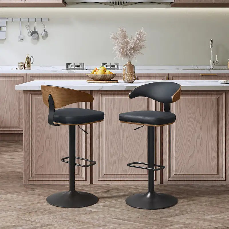 Art Leon Bentwood Swivel Adjustable Bar Stools
