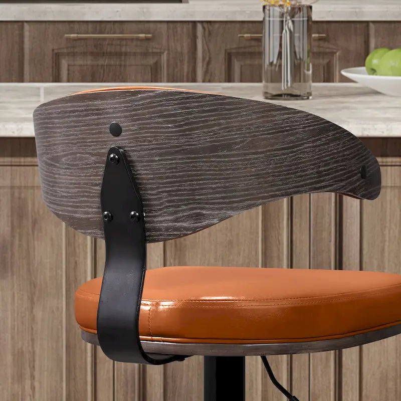 Art Leon Bentwood Swivel Adjustable Bar Stools