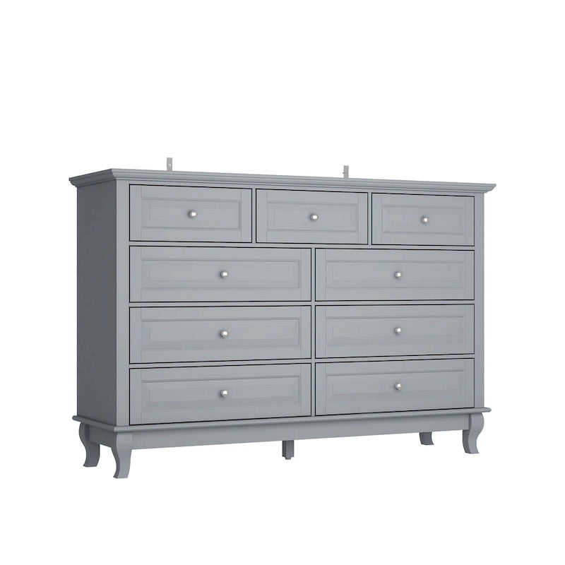 55.1W 9-Drawer Dresser: Spacious and Sleek Design Chest Lacquer
