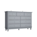 55.1W 9-Drawer Dresser: Spacious and Sleek Design Chest Lacquer