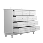 55.1W 9-Drawer Dresser: Spacious and Sleek Design Chest Lacquer