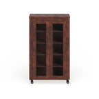 Layson Transitional Walnut 5-shelf Mobile Cabinet by Furniture of America
