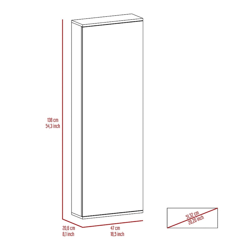 TUHOME Lisboa Armoire with Double Doors, 2 Drawers, and Hanging Rod