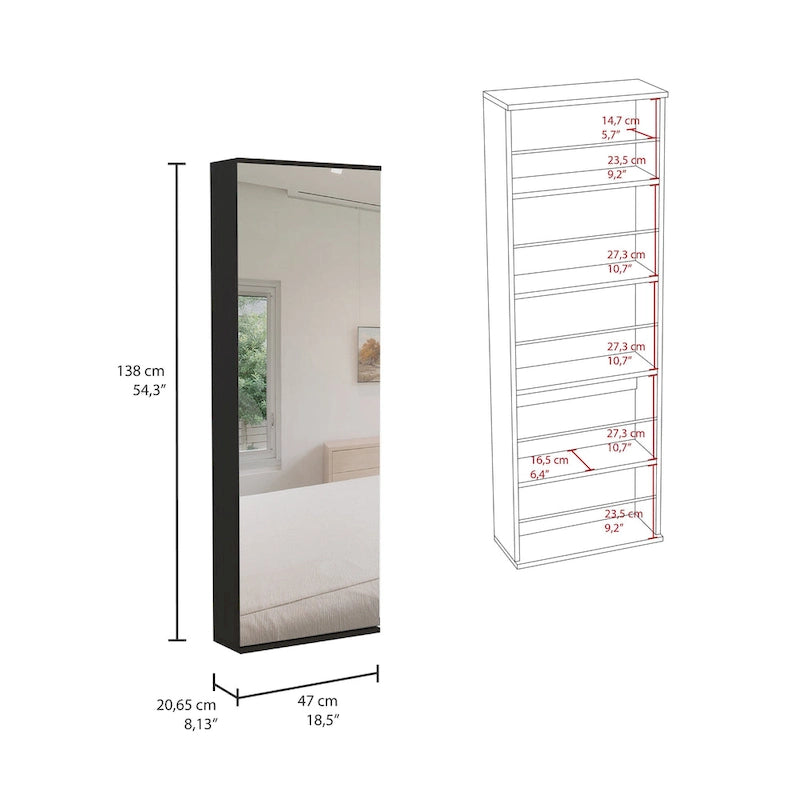 TUHOME Lisboa Armoire with Double Doors, 2 Drawers, and Hanging Rod