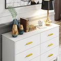 6 Drawer Dresser Modern Wood Storage Chest of Drawers for Living Room