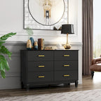 6 Drawer Dresser Modern Wood Storage Chest of Drawers for Living Room