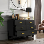 6 Drawer Dresser Modern Wood Storage Chest of Drawers for Living Room
