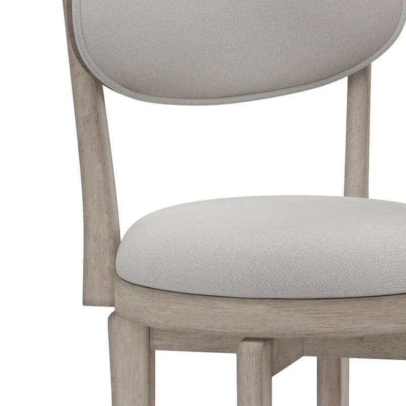 Hillsdale Sloan Wood Upholstered Swivel Counter Stool - 38.25H x 20W x 17.5D; Seat Height: 25.5H