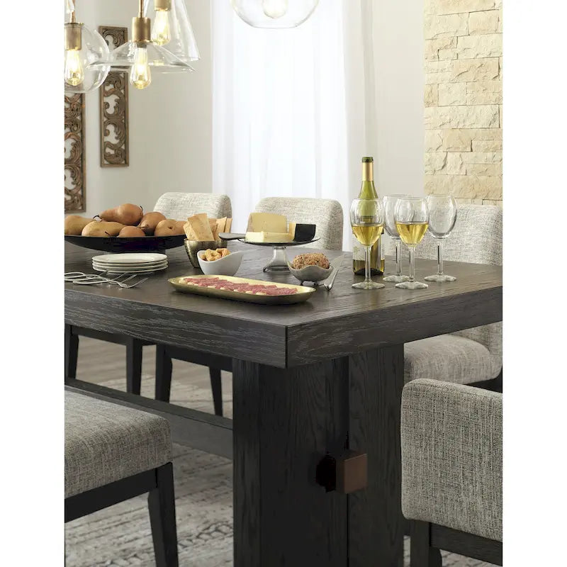 Signature Design by Ashley Burkhaus Dark Brown 5-Piece Dining Package