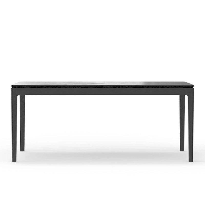 Cove Rectangular Solid Wood Dining Table, Vintage Black