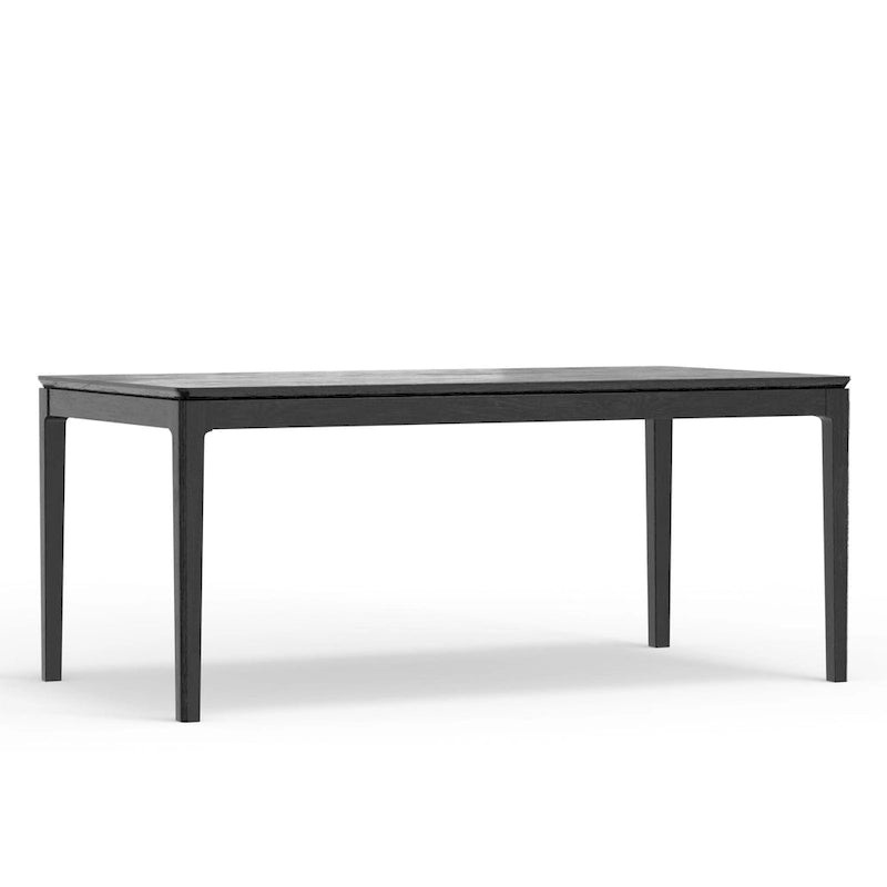 Cove Rectangular Solid Wood Dining Table, Vintage Black