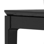 Cove Rectangular Solid Wood Dining Table, Vintage Black