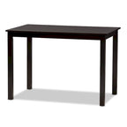 Contemporary Brown Faux Leather 5-Piece Dining Set by Baxton Studio