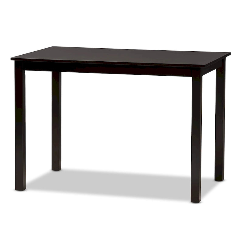 Contemporary Brown Faux Leather 5-Piece Dining Set by Baxton Studio