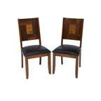 Two Tone Walnut - Ash Solid Dining Set 7 Piece