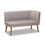 Odessa Grey Fabric and Walnut Finished Wood 5-PC Dining Nook Set