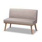 Odessa Grey Fabric and Walnut Finished Wood 5-PC Dining Nook Set