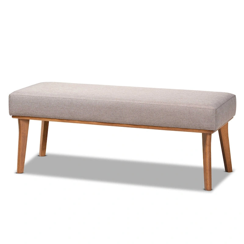 Odessa Grey Fabric and Walnut Finished Wood 5-PC Dining Nook Set