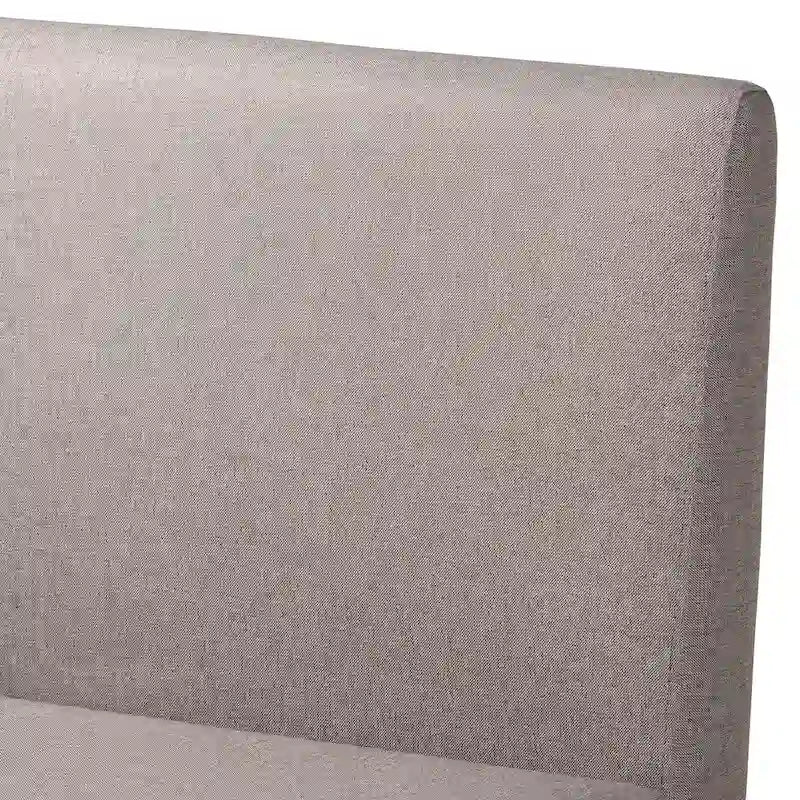 Odessa Grey Fabric and Walnut Finished Wood 5-PC Dining Nook Set