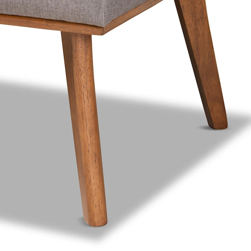 Odessa Grey Fabric and Walnut Finished Wood 5-PC Dining Nook Set