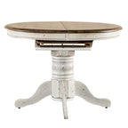 Carolina Crossing Antique Honey White Pedestal Table Set