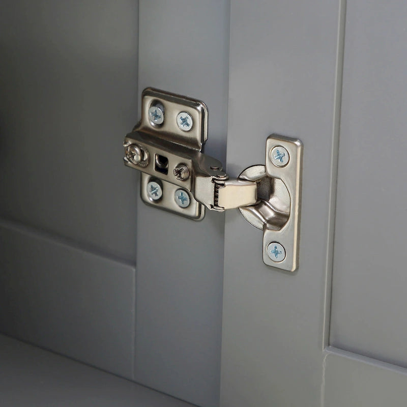 HOMCOM Rolling Kitchen Island with Storage, Portable Kitchen Cart with Stainless Steel Top, Gray