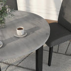 Paulina Contemporary Grey Faux Marble 5-Piece Round Dining Table Set by Furniture of America