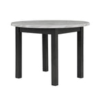 Paulina Contemporary Grey Faux Marble 5-Piece Round Dining Table Set by Furniture of America