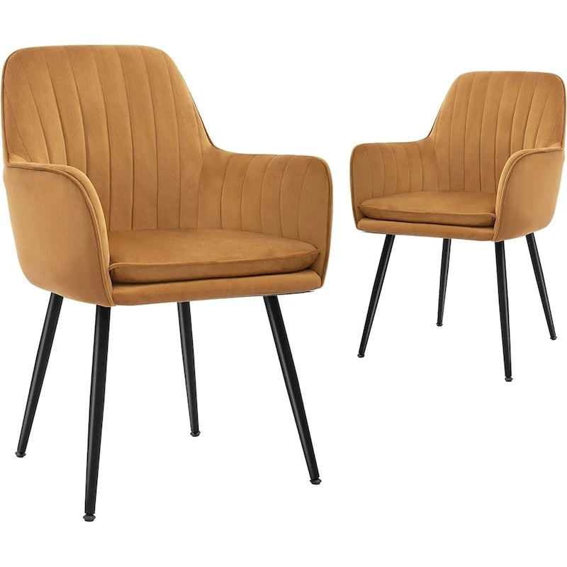 Modern Living Dining Room Accent Arm Chairs (Set of 2) by CangLong - N/A