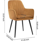 Modern Living Dining Room Accent Arm Chairs (Set of 2) by CangLong - N/A