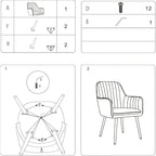 Modern Living Dining Room Accent Arm Chairs (Set of 2) by CangLong - N/A