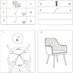 Modern Living Dining Room Accent Arm Chairs (Set of 2) by CangLong - N/A