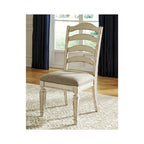 Signature Design by Ashley Nettle Bank Chipped White Dining Room Chair (Set of 2)