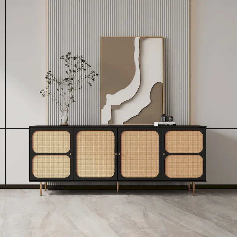 Rattan Sideboard Buffet Cabinet
