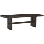 Burkhaus Dark Brown Rectangle Dining Room Extendable Table - 40 W x 90 D x 30.25 H