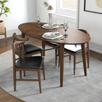 Kailey Mid Century 67-inch Oval Solid Wood Dining Table in Brown - 67 inches