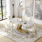 Set of 2 Upholstered PU Leather Dining Chairs Side Chair