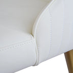 Set of 2 Upholstered PU Leather Dining Chairs Side Chair