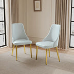 Set of 2 Upholstered PU Leather Dining Chairs Side Chair