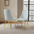 Set of 2 Upholstered PU Leather Dining Chairs Side Chair