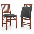 2 Pack Folding Dining Chairs Foldable Chairs w/ High Backrest