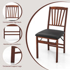 2 Pack Folding Dining Chairs Foldable Chairs w/ High Backrest