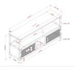 Conner Rustic Black and Dark Walnut 70-inch Steel 2-Shelf TV Console by Furniture of America