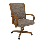 Chromcraft Darell Caster Dining Chair in Chestnut Finish