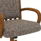 Chromcraft Darell Caster Dining Chair in Chestnut Finish