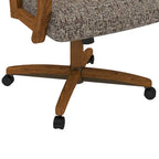 Chromcraft Darell Caster Dining Chair in Chestnut Finish