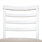 Furniture of America Biaz Farmhouse White Wood Counter Height Chairs (Set of 2)