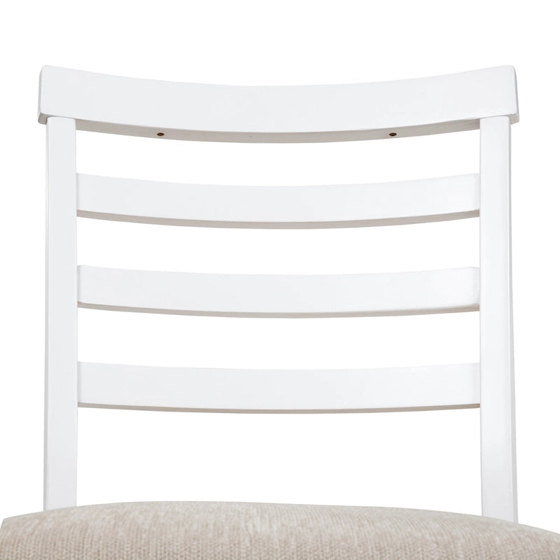 Furniture of America Biaz Farmhouse White Wood Counter Height Chairs (Set of 2)